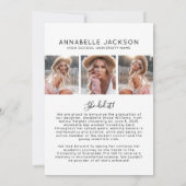 Red Graduate Photo Graduation 案内状 (裏面)