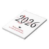 Red Graduation Candy Bar Wraps Party Favor ノートパッド (回転)