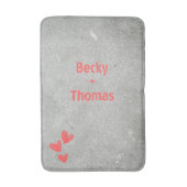 Red graffiti name on gray concrete, your  バスマット (正面縦)