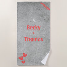 Red graffiti name on gray concrete, your 