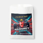 Red Grand Prix Racing Car Birthday フェイバーバッグ (正面)