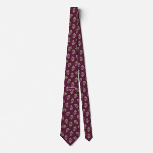 Red Grapes Pattern ネクタイ (正面)
