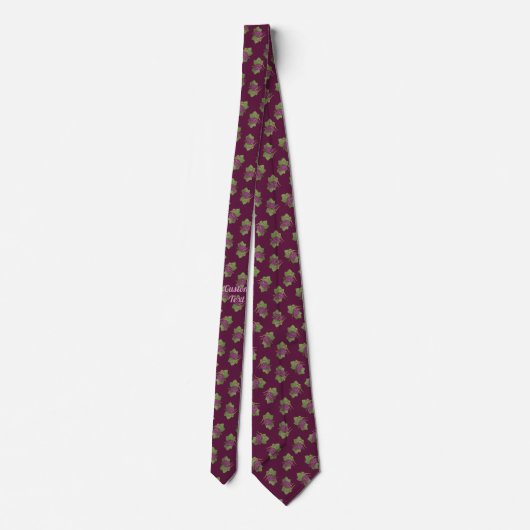 Red Grapes Pattern ネクタイ (裏面)