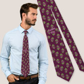 Red Grapes Pattern ネクタイ