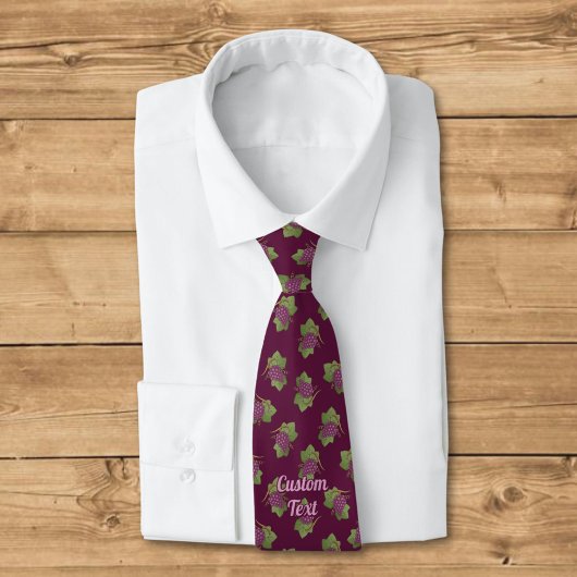 Red Grapes Pattern ネクタイ