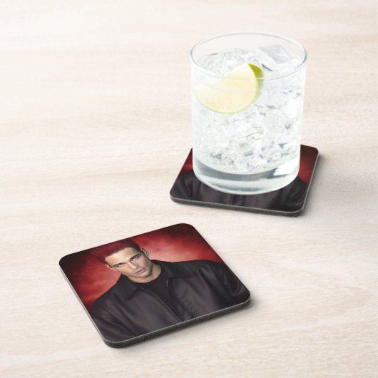 Red Gravity hard plastic coasters コースター (右側)