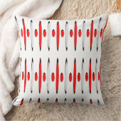 Red Gray Black Retrofuturism Designer Modernist クッション (ブランケット)