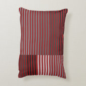 Red, Gray, Black, White Stripes アクセントクッション (裏面(縦))