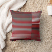 Red, Gray, Black, White Stripes クッション (ブランケット)