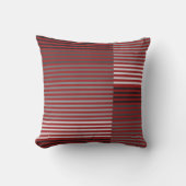 Red, Gray, Black, White Stripes クッション (正面)