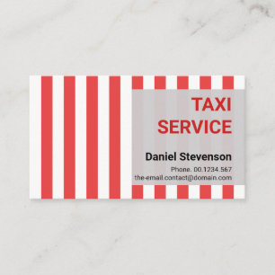 Red Gray DC Taxy Colors Cabドライバ 名刺
