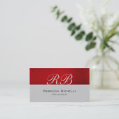 Red Gray Monogram Managerの名刺 名刺 (スタンド正面)