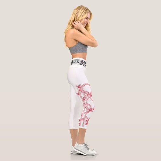 red Greek Capri Leggings カプリレギンス (右)
