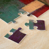 Red GreenとViolet-Yellowのリズム、Paul Klee Art ジグソーパズル (側面)