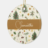 Red, green and gold personalized  セラミックオーナメント (左)