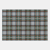 Red, Green, and Grey Tartan Wrapping Paper Flat  ラッピングペーパーシート (正面3)
