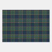 Red, Green, and Grey Tartan Wrapping Paper Flat  ラッピングペーパーシート (正面2)