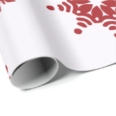Red, Green, and White Snowflake Lane Christmas Wra ラッピングペーパー (ロールコーナー)