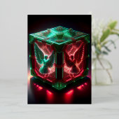 Red & Green Angels Watch Over Metallic Light Box 箔シーズンカード (立ち正面)