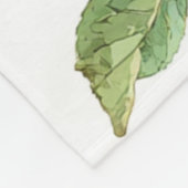 Red Green Apple Fruit Pattern Watercolor Rustic フリースブランケット (角)