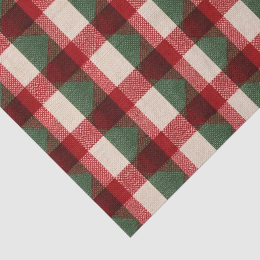 Red Green Buffalo Plaid Christmas 薄葉紙 (詳細)