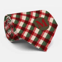 Red Green Buffalo Plaid Christmas Neck Tie ネクタイ