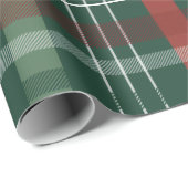 Red & Green Buffalo Plaid Personalized  ラッピングペーパー (ロールコーナー)