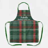 Red Green Buffalo Plaid Personalized Christmas  エプロン (正面)