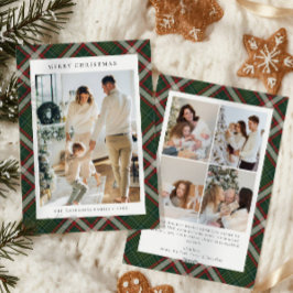 Red Green Buffalo Plaid Photo collage Christmas   シーズンカード