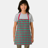 Red Green Checker Diamond Pattern エプロン (インサイチュ)