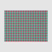 Red Green Checker Diamond Pattern 薄葉紙 (正面)