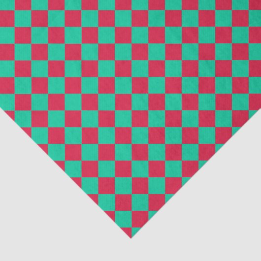 Red Green Checker Diamond Pattern 薄葉紙 (詳細)