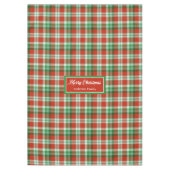 Red Green Checkered Tablecloth Traditional Style テーブルクロス (正面)