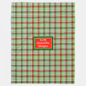 Red Green Christmas Blanket Modern Cozy Style フリースブランケット (正面)