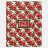 Red Green Christmas Blanket Traditional Chic Gift フリースブランケット (正面)
