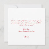 Red green Christmas Flat Card (裏面)