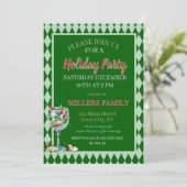 Red & Green Christmas Holiday Party  招待状 (スタンド正面)