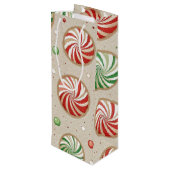 RED & GREEN CHRISTMAS MINT CANDIES ワインギフトバッグ (裏面アングル)