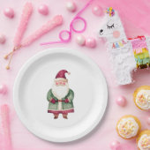 Red Green Christmas Santa Claus ペーパープレート (パーティー)