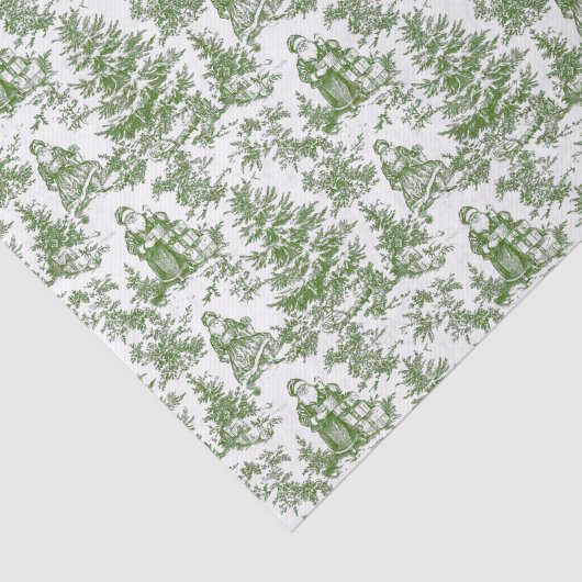 Red & Green Christmas Santa Toile 薄葉紙 (詳細)