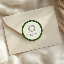 Red & Green Christmas Tree  ラウンドシール