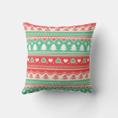 Red & Green Christmas Tree Love  - Festive Holiday クッション (裏面)