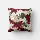 Red Green Cream Camo クッション (正面)
