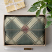 RED GREEN CREAM HOLIDAY DIAMOND PATTERN 薄葉紙 (ギフト)