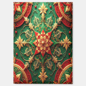 Red Green Decorative Christmas Holiday Magnet マグネット (正面)