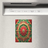 Red Green Decorative Christmas Holiday Magnet マグネット (インサイチュ (食洗機))