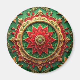 Red Green Decorative Christmas Holiday Magnet マグネット