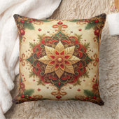 Red Green Decorative Christmas Throw Pillow クッション (ブランケット)