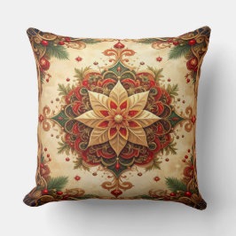 Red Green Decorative Christmas Throw Pillow クッション