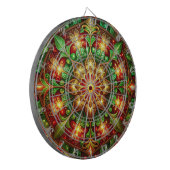 Red Green Decorative Floral Dartboard ダーツボード (正面左)